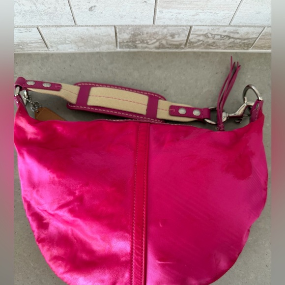 Rare Coach Y2K Fuchsia satin Shoulder Bag - Picture 6 of 16
